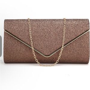 Brown Chain Clutch NEW